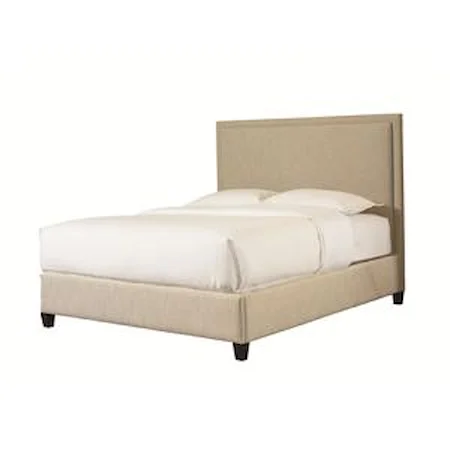 Queen Manhattan Upholstered Headboard and Low Footboard Bed